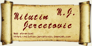 Milutin Jerčetović vizit kartica